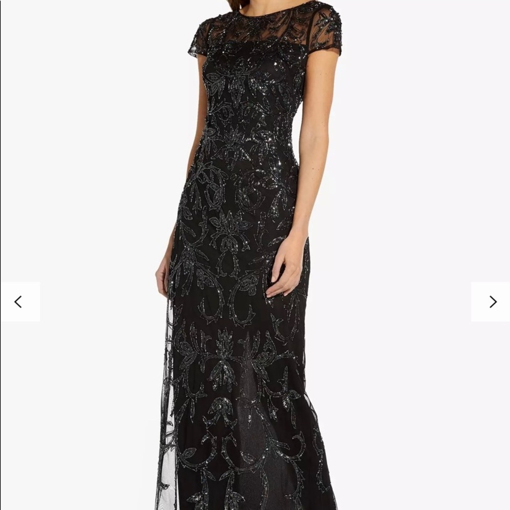 Adrianna Papell Beaded T-shirt gown